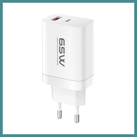 Bezos Konfulon C99Q 65W PD Destekli Type-C ve USB Çift Çıkışlı Hızlı Şarj Adaptörü - Beyaz MAC