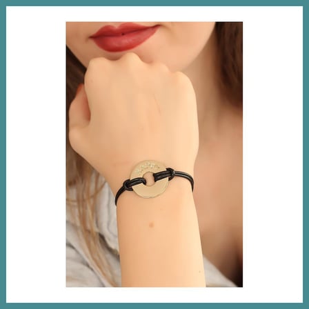 Trendexa HAPPY (Mutlu) Siyah Deri İpli Unisex Mood Bileklik MAC