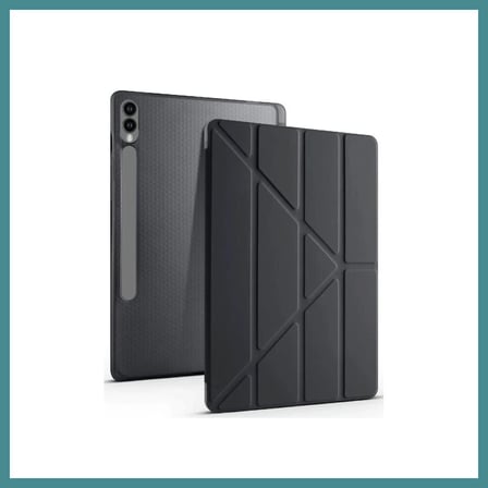 Trendexa Samsung Galaxy X510 Tab S9 FE 11 Kılıf Kalemlikli Mars Tablet Kılıfı - Siyah MAC
