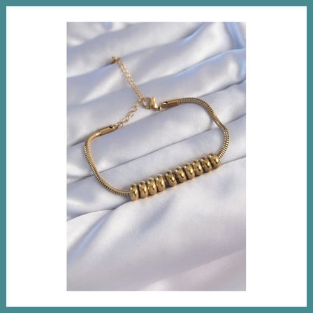 Trendexa 316L Çelik Gold Renk Oval Figürlü Bileklik MAC