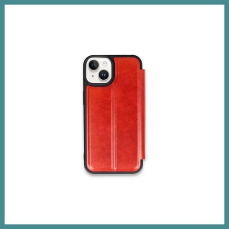 Bezos iPhone 15 Uyumlu Kılıf Flip Cover - Kırmızı MAC