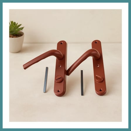 Trendexa PVC Banyo-WC Kilitli Kapı Kolu Kahve MAC