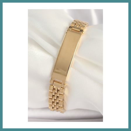 Trendexa 316L Çelik Gold Renk Zincir Künye Model Erkek Bileklik MAC