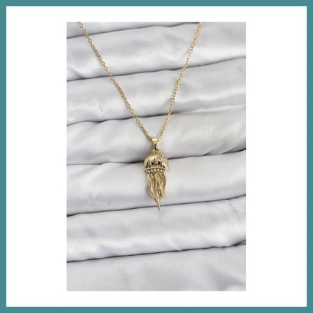 Trendexa 316L Çelik Zincir Gold Renk Deniz Anası Model Zirkon Taşlı Kadın Kolye MAC