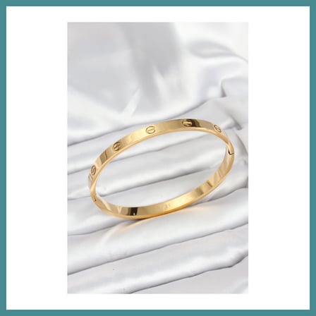 Trendexa 316L Çelik Gold Renk 65 mm Kadın Kelepçe Bileklik MAC