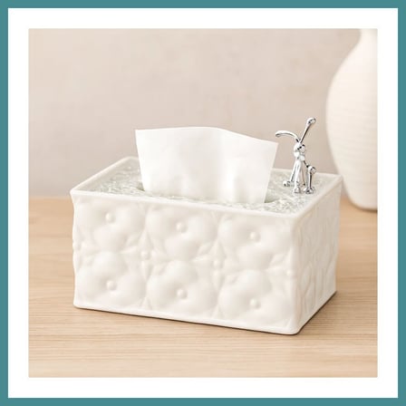Trendexa Dikdörtgen Masaüstü Peçetelik (18.4×12.5×9 cm) Beyaz MAC
