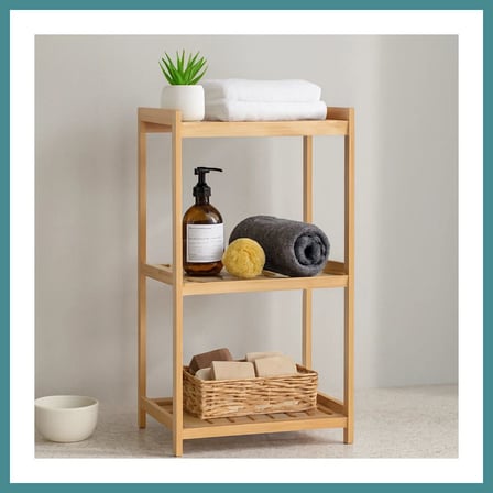 Trendexa 3 Katlı Çok Amaçlı Ahşap Bambu Raf Organizer 36x32x80 cm MAC