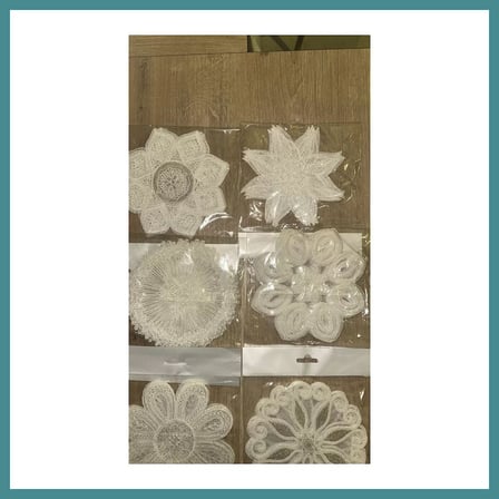 Trendexa 6 lı Dantel Kahve Sunumluğu 15x15 cm Asorti Desenli Şık Kahve Sunum Seti MAC