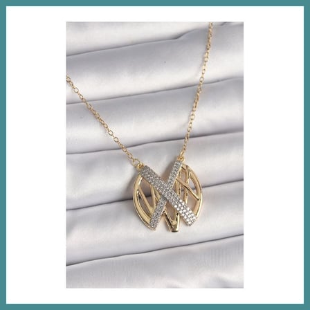Trendexa 316L Çelik Gold Renk Zirkon Taşlı Vintage Model Kadın Kolye MAC