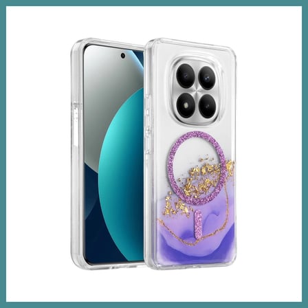 Bezos Onegif Redmi Note 15 Pro Plus 5G Uyumlu Lotus Simli Magsafe Kapak - Mor MAC