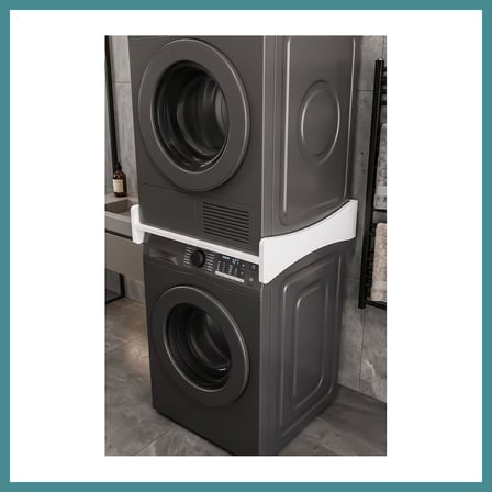 Bezos Çamaşır Makinesi Kurutma Makinesi Ara Bağlantı Tablası Üst Üste Koyma Rafı Standı 60x63,6 cm Üst üste Koyma Kiti 263 Beyaz MAC