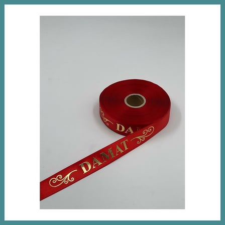 Bezos Damat Baskılı Kol Kurdelesi - Kırmızı - 1 Adet 50cm MAC