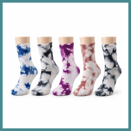 Trendexa Unisex Batik Desenli Çorap 5'li Set Pamuklu Renkli Uzun Soket Dikişsiz Nefes Alan Günlük Spor Çorabı MAC