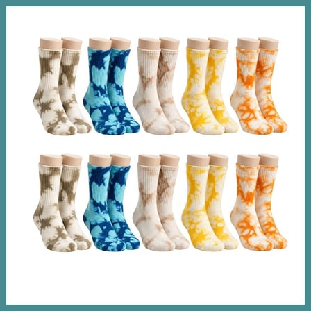 Trendexa Unisex Batik Desenli Çorap 10'lu Set Pamuklu Renkli Uzun Soket Dikişsiz Nefes Alan Günlük Spor Çorabı MAC