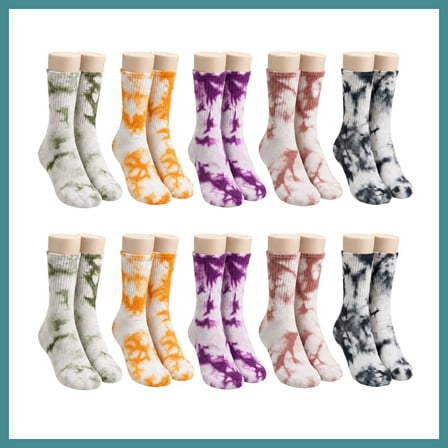 Trendexa Unisex Batik Desenli Çorap 10'lu Set Renkli Pamuklu Uzun Soket Dikişsiz Nefes Alan Günlük Spor Çorabı MAC