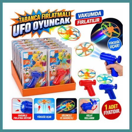 Trendexa DMN0896A VAKUMDA TABANCA FIRLATMALI UFO OYUNCAK 1 ADET FİYATIDIR MAC