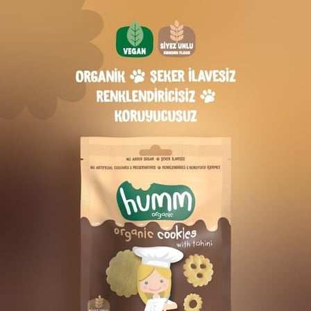 Trendexa Organik Tahinli ve Pekmezli Vegan Kurabiye 55 Gr MAC