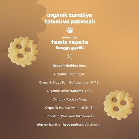 Trendexa Organik Tahinli ve Pekmezli Vegan Kurabiye 55 Gr MAC