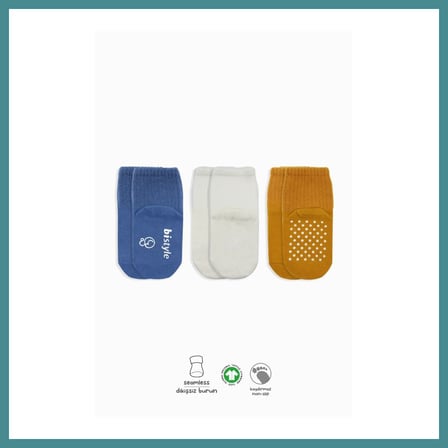 Trendexa 3'Lü Basic Kaymaz Penye Soket Çorap 10107 İndigo Ekru Hardal · Beden: 0-3 Ay · Renk: İndigo Ekru Hardal MAC