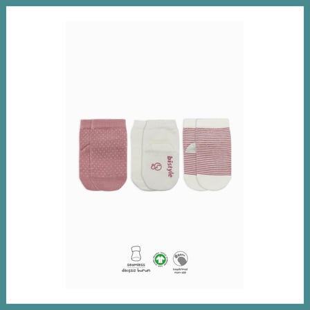 Trendexa NessiWorld Puanlı Kaymaz Penye Soket Çorap 3'Lü BS10108 Pudra · Beden: 0-3 Ay · Renk: Pudra MAC