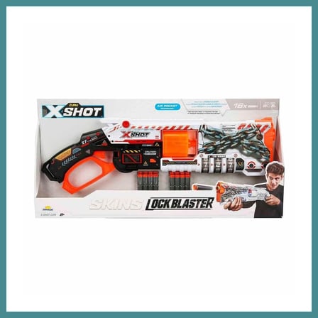 Trendexa 36606 X-Shot Skins Lock Blaster 16 Mermili Sünger Dart Atan Silah 56 cm - MAC