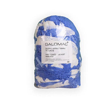 KAYMAZ TABANLI TELA GALOŞ MAVİ (100 ADET)