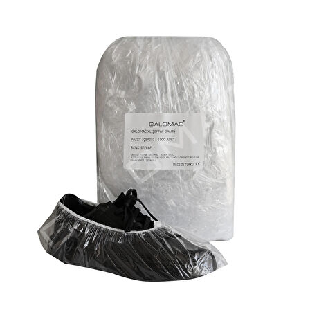 Galomac Büyük Boy Yırtılmaz Şeffaf Galoş 1000'li