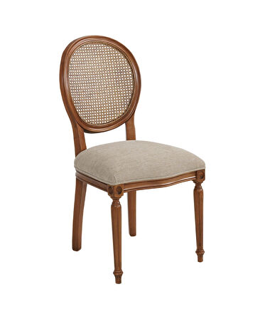 Madalyon Tornalı Ahşap Sandalye