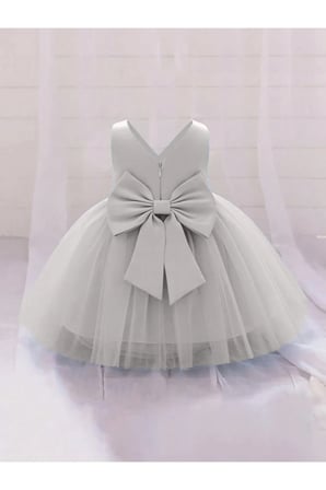 Beyaz Kız Bebek Anvelop Mini Elbise Doğum Günü Elbise