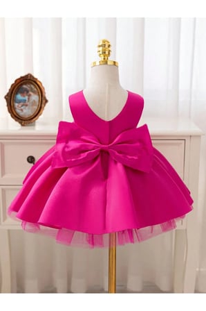 Kız Bebek Seda Model Fuşya Doğum Günü Elbise