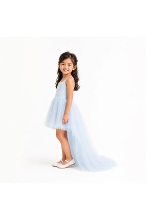 Prenses Model Tüllü Kız Çocuk Abiye Elbise 1-5 Yaş