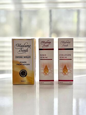 Madame Sevik Serum Seti Gold + Collagen + Ozon 3'lü Serum