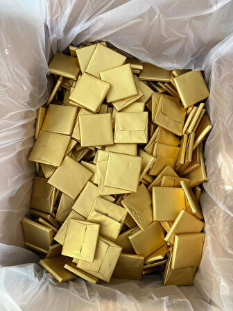 Altın Sargılı Sütlü Madlen Çikolata 1 kg (~135-140 Adet) – %100 Gerçek Çikolata, Kokolin İçermez | Toplu İkramlık & Hediyelik