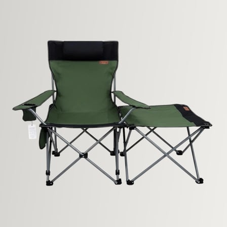 madfox prowler katlanabilir 3 kademeli yatabilen kamp sandalyesi - şezlong green/black