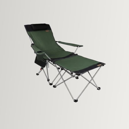 madfox prowler katlanabilir 3 kademeli yatabilen kamp sandalyesi - şezlong green/black