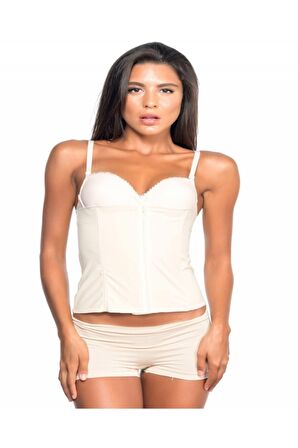 Kadın Graflı Balenli Karın Toparlayıcı Bel Korse