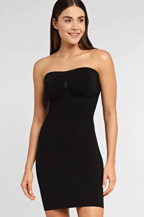 Dikişsiz Straplez Korse Elbise