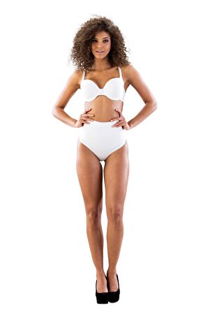 Kadın Beyaz Seamless String Korse 2054