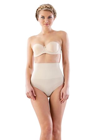 Kadın Ten  Mi Dikişsiz Agraflı Slip Korse