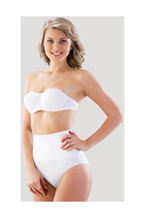 Iz Yapmaz Çift Kat Slip Korse Beyaz 2039