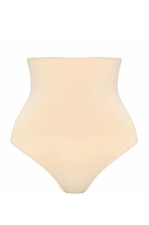 Kadın Çift Kat Yüksek Bel Çıtçıtlı Külot Korse Ten 2019