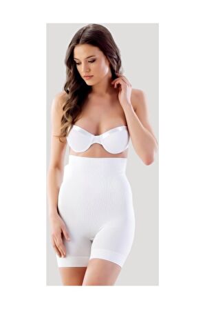 Seamless Masaj Özellikli Boxer Korse Beyaz 2056