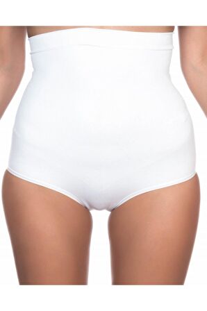 Beyaz Yüksek Bel Külot Korse 2008b