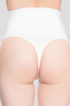 Çift Kat String Korse Beyaz 2020