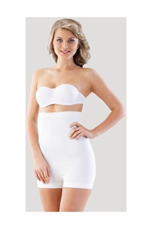 Kısa Paçalı Boxer Korse Beyaz 2047