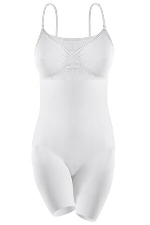 Kadın Beyaz Karın Masaj Özellikli Boy Korse 2059