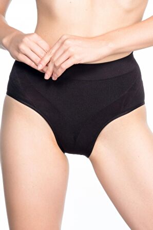 Kadın Düşük Bel İnce Slip Korse Siyah 7025S