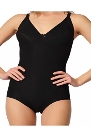 Lazer Kesim Çift Kat Slip Boy Korse Siyah 2821