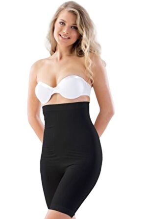 Kadın Siyah Seamless Uzun Paçalı Boxer Korse 2006