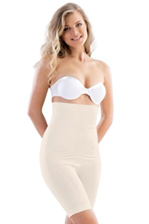 Kadın Ten Seamless Uzun Paçalı Boxer Korse 2006t